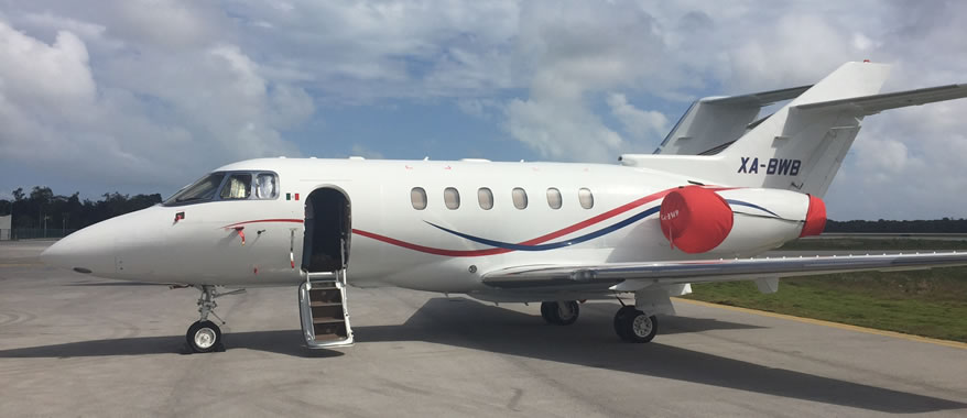 Jet Hawker 800, Cancun Aviones en Renta