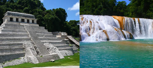 Tour a Palenque y Cascadas de Agua Azul saliendo de Mérida | Cancun Airplane Tours